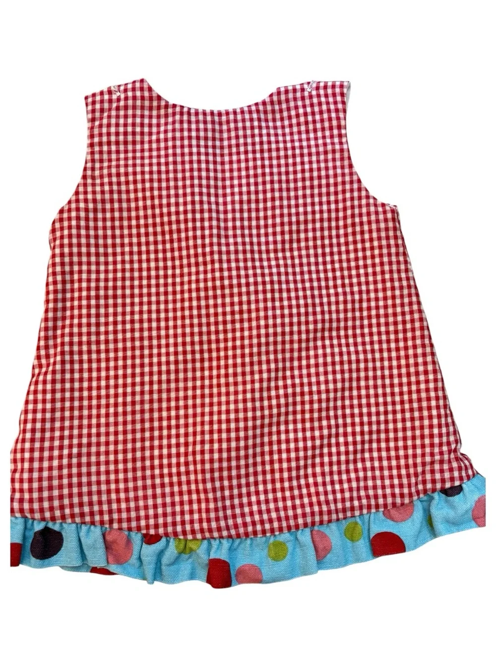 Ritzy Tots 9M Red Gingham Whale Appliqué A-Line Dress Y2K Boutique USA
